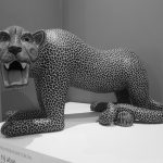 A Tseltal wood-carved jaguar greets visitors. (Carolina Millán Ronchetti / McGill Tribune)