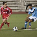 Winston Pool anchored McGill’s midfield. (Alexandra Allaire / McGill Tribune)