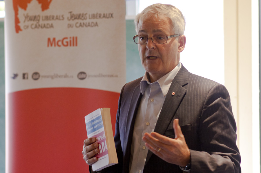 Member of Parliament Marc Garneau spoke to students at McGill. (Michael Paolucci / McGill Tribune)