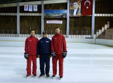 Left to Right: Matthew Robins, Kaan Budak (Head Coach Polis Akademisi, Ankara), Craig Klinkhoff