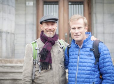 Kenny Broad and Conrad Anker during their visit to McGill. (Simon Poitrimolt / McGill Tribune)