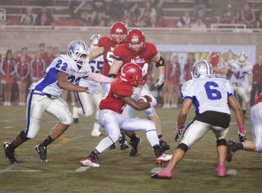 McGill was unstoppable on the ground, tallying 261 rushing yards. (Simon Poitrimolt / McGill Tribune)