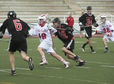 Ryan Besse dominated Carleton, tallying four goals in the vicotry. (Michael King / McGill Tribune)