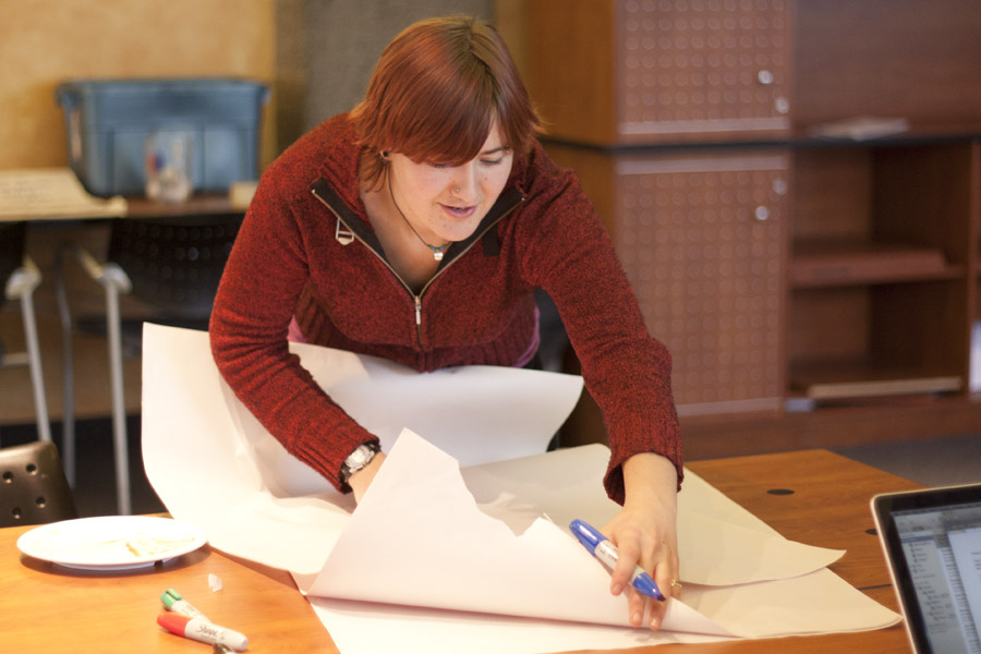 Robin Reid-Fraser led the discussion. (Michael Paolucci / McGill Tribune)