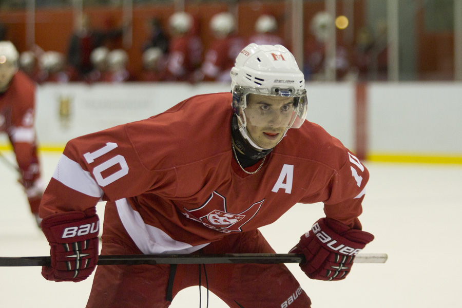 Marc-Olivier Vachon led McGill with three points in the victory. (Luke Orlando / McGill Tribune)