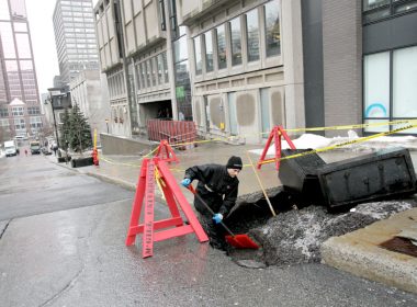 Joel Suriano from the Grounds Department. (Simon Poitrimolt / McGill Tribune)