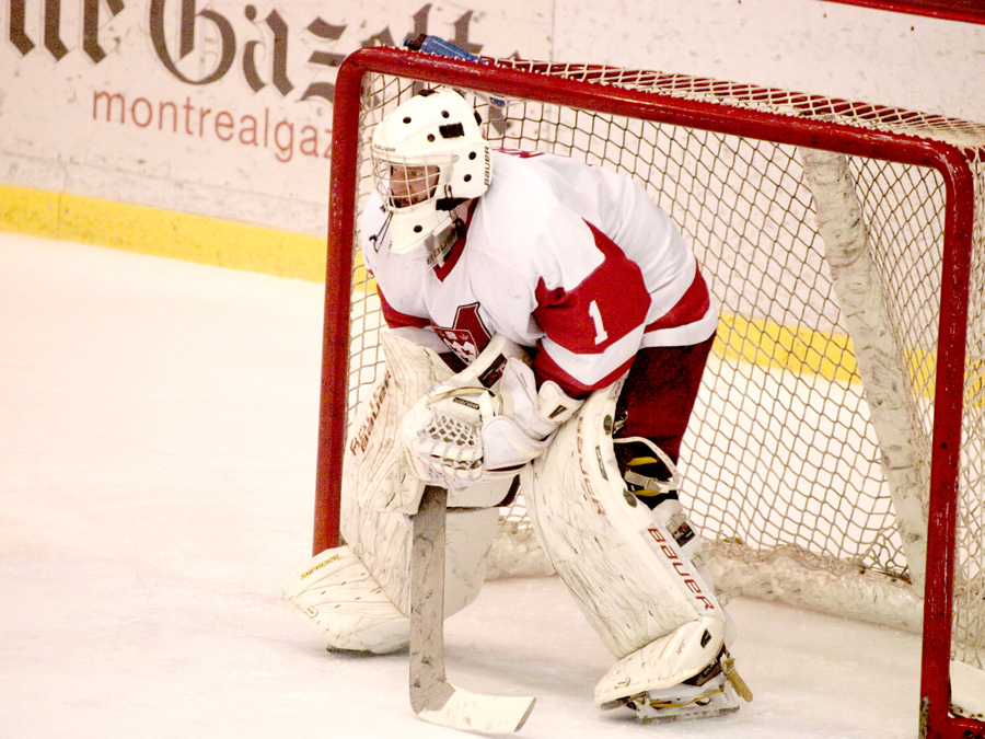 Hubert Morin will graduate after three years as the Redmen starting goalie. (Wendy Chen / McGill Tribune)