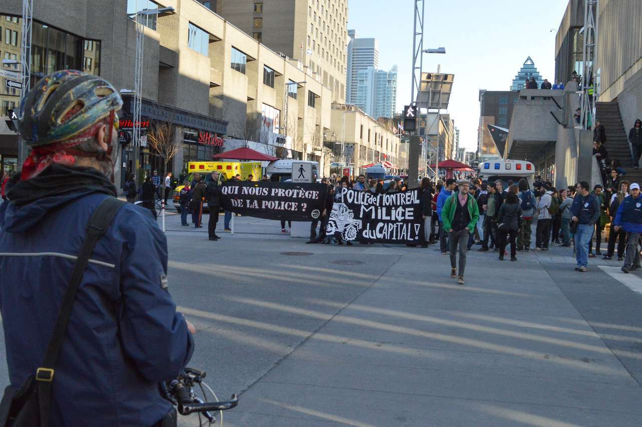 Demonstrators rallying in solidarity with victims of police brutality