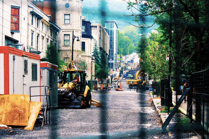Construction along McTavish street