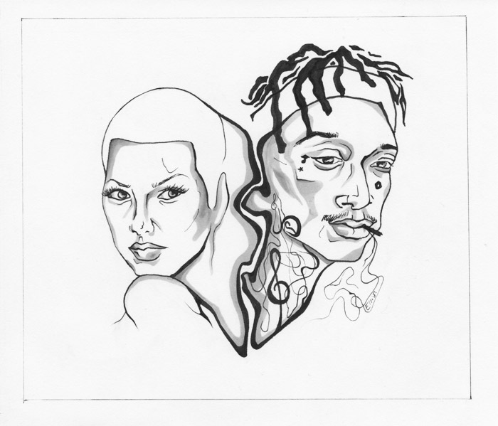 amber rose and wiz khalifa