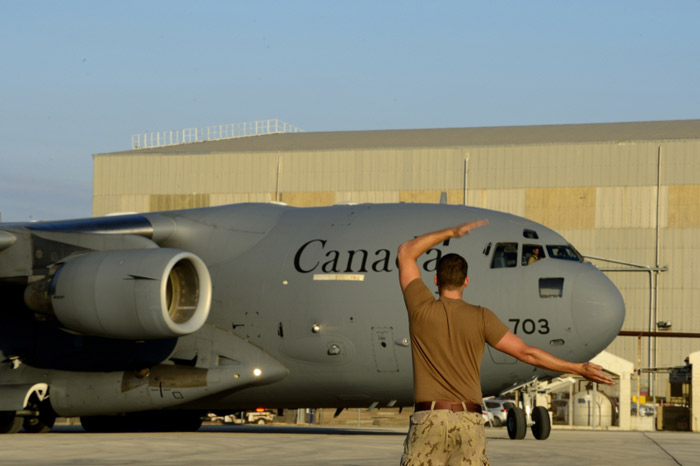 Canadian airplane ready to go to war