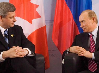 Stephen Harper and Vladimir Putin
