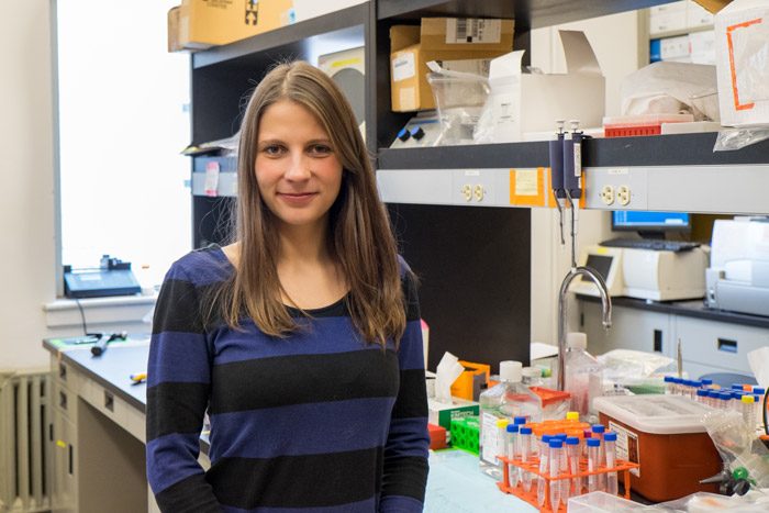 Viktorija Glembockytė is a student in the Cosa lab.  (Noah Sutton / McGill Tribune)