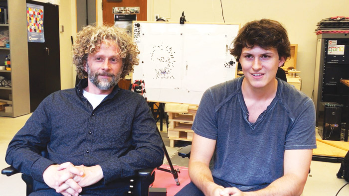 Computer Science Professor Paul Kry and Brendan Galea, a McGill Master of Science student . (Computer Animation and Interaction Capture Lab)