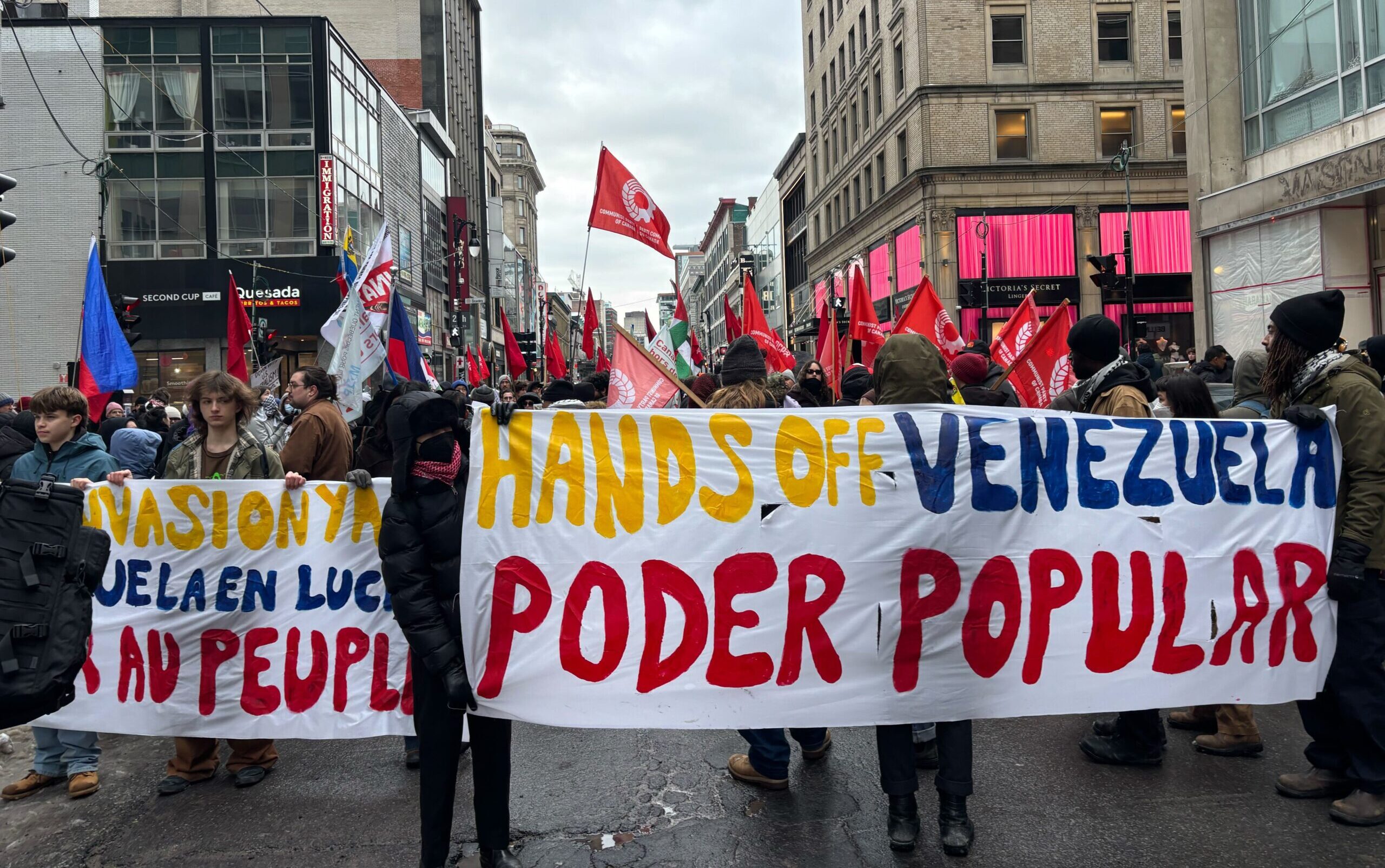 Activist groups across Montreal unite against U.S. military invasion of Venezuela