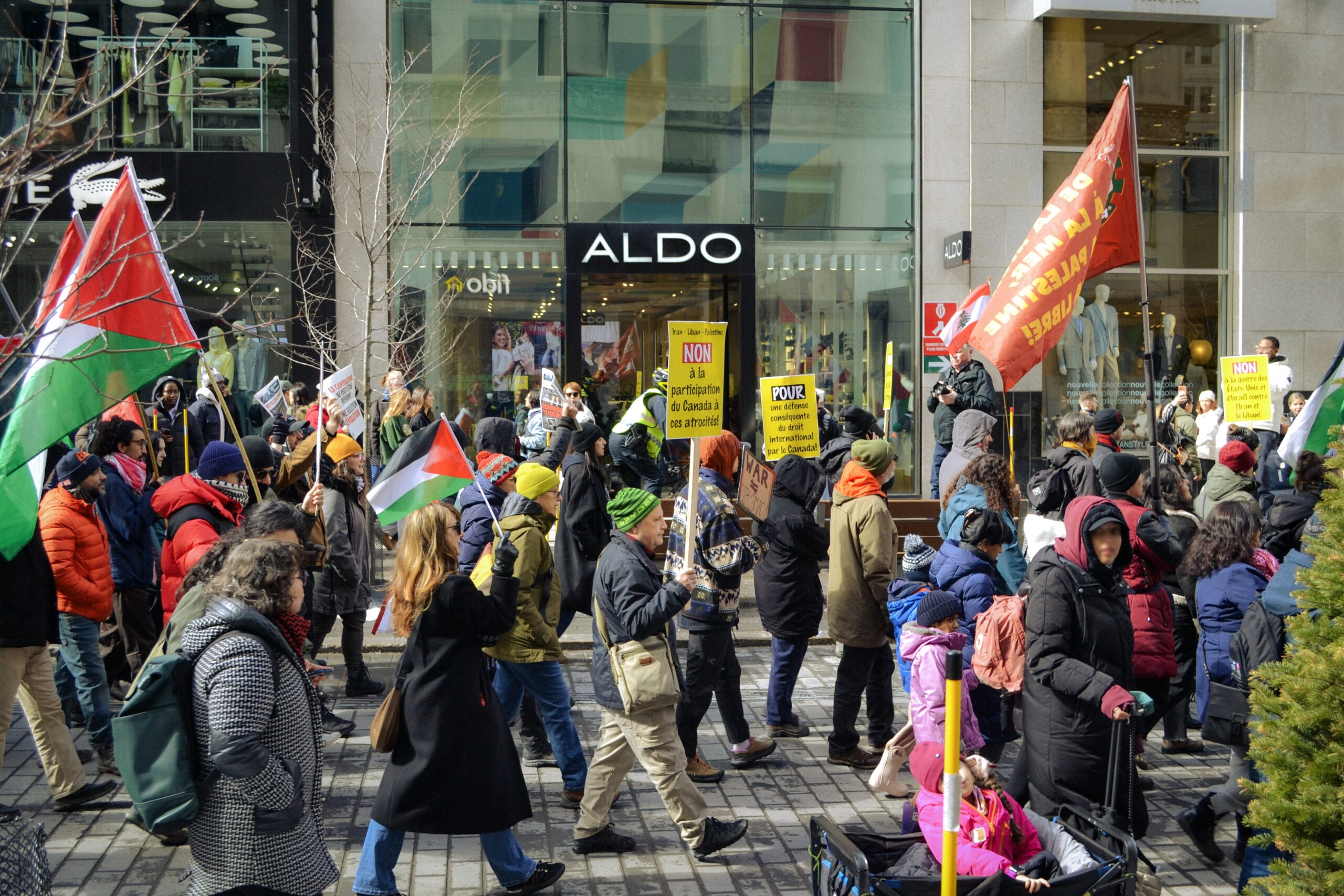 Montrealers rallying against U.S.-Israel strikes in Middle East call for Canadian neutrality